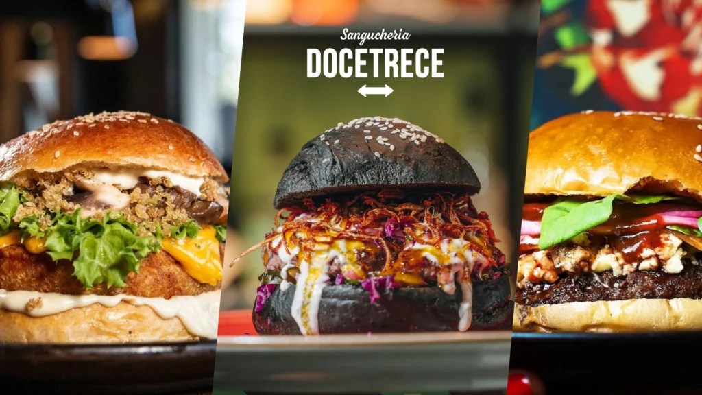 las 5 hamburguesas gourmet de Sanguchería DoceTrece en Chile, selección de recetas con pan brioche y pan negro, toppings y salsas artesanales